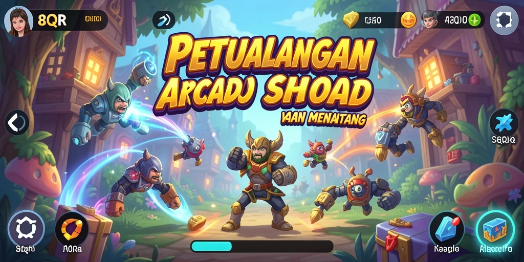 Tampilan gameplay seru dari 8QR dengan grafik yang cerah.