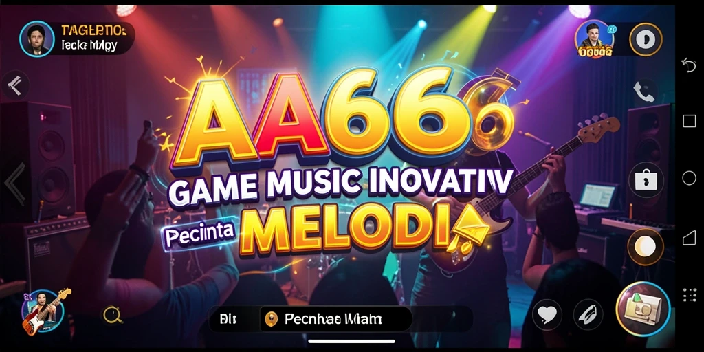 Tangkapan layar gameplay AA666 yang menampilkan aksi seru permainan musik.