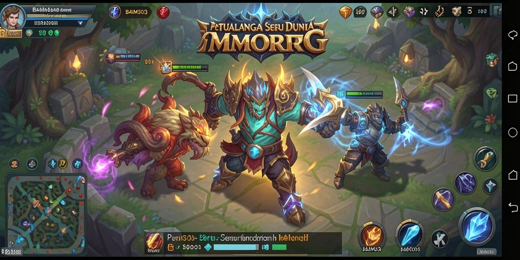 Screen capture dari gameplay memukau di BAIM303, menunjukkan pertarungan seru.