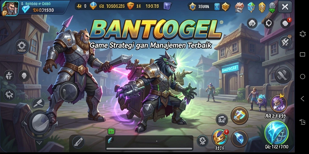 Tangkapan layar utama BANTOGEL menunjukkan aksi strategis dalam gameplay.
