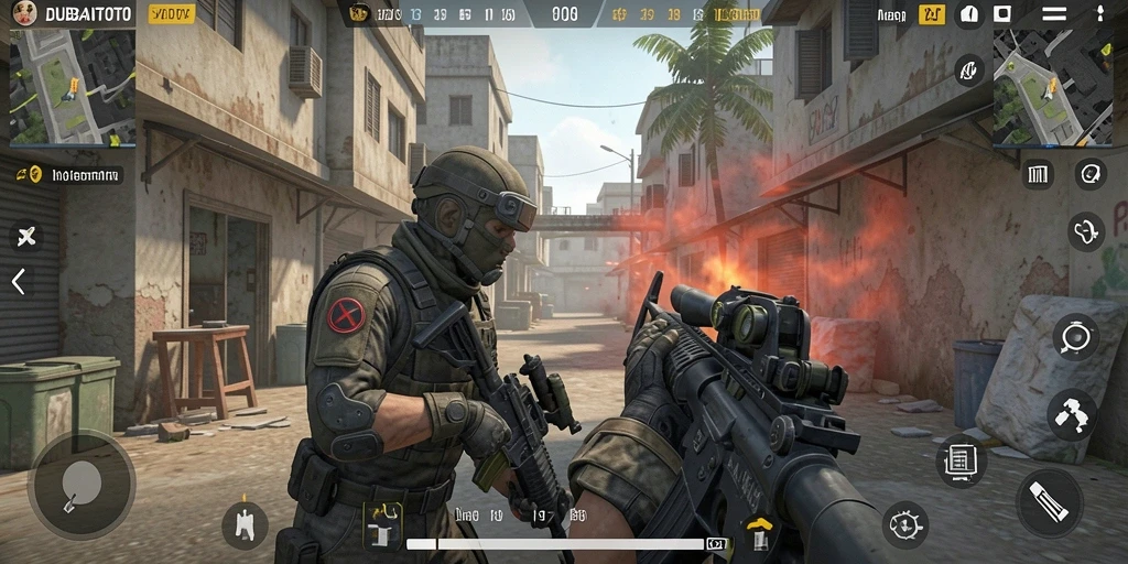 Tampilan menarik dari gameplay aksi cepat DUBAITOTO.
