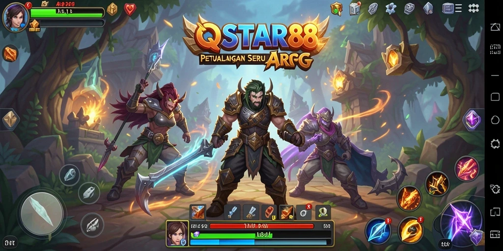Menampilkan aksi seru dalam gameplay ARPG di QQSTAR88.
