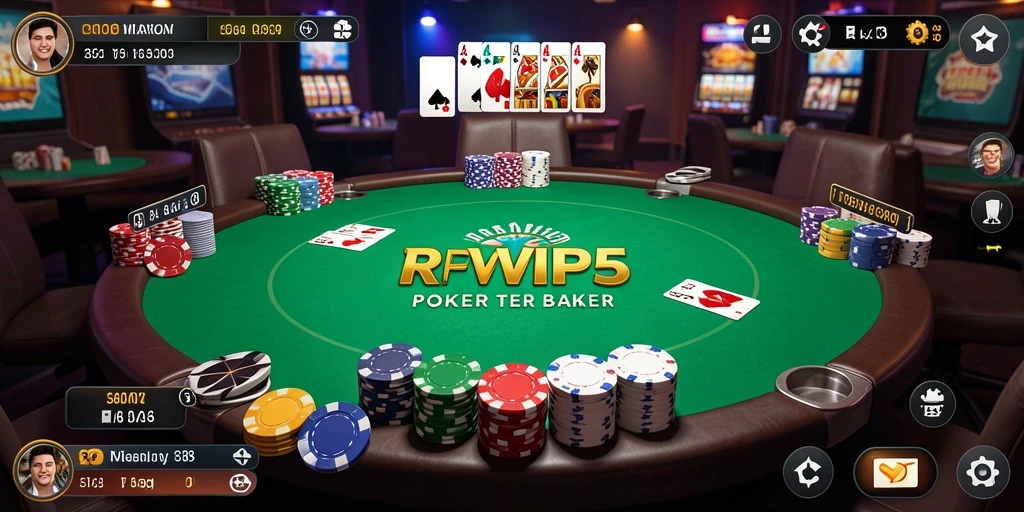 Tampilan menarik dari RPVIP5 saat gameplay Poker berlangsung.