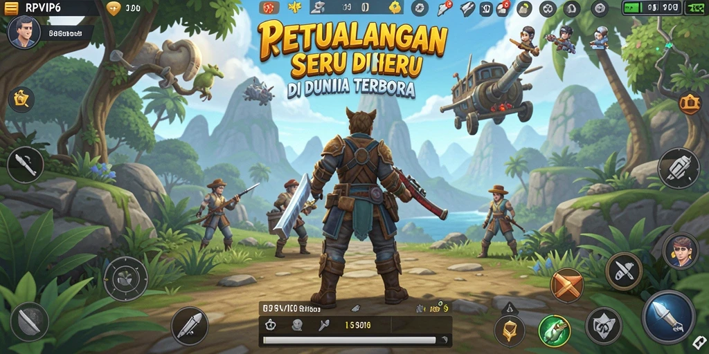 Tangkapan layar RPVIP6 menampilkan aksi eksplorasi di dunia terbuka yang menakjubkan.