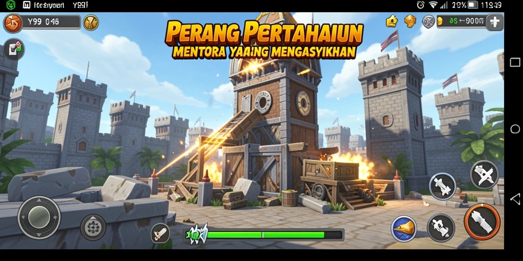 Tampilan gameplay Y89 yang menarik dan menantang di Tower Defense.