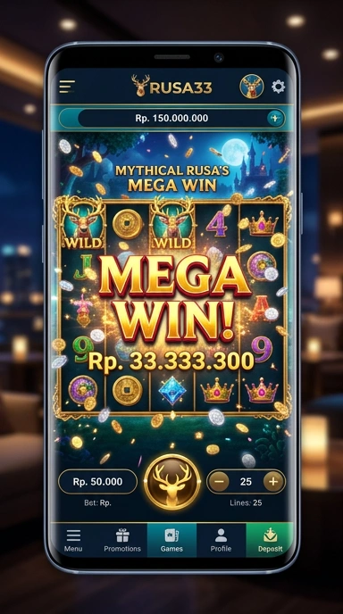 Tampilan antarmuka aplikasi rusa33 yang sederhana dan intuitif.